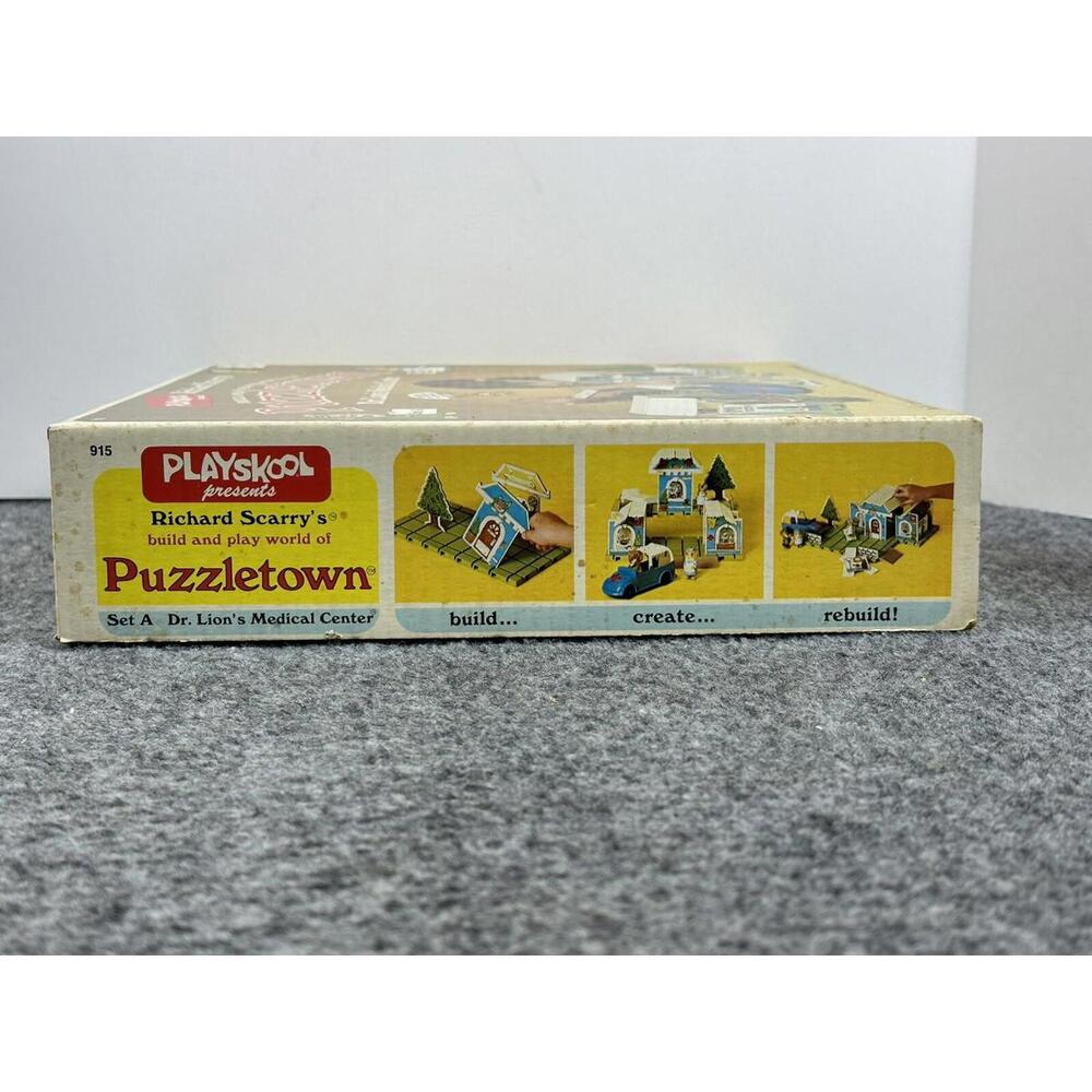 Vintage 1976 Playskool Richard Scarry's Puzzletown Dr Lion's Medical Center SetA - Picture 16 of 16